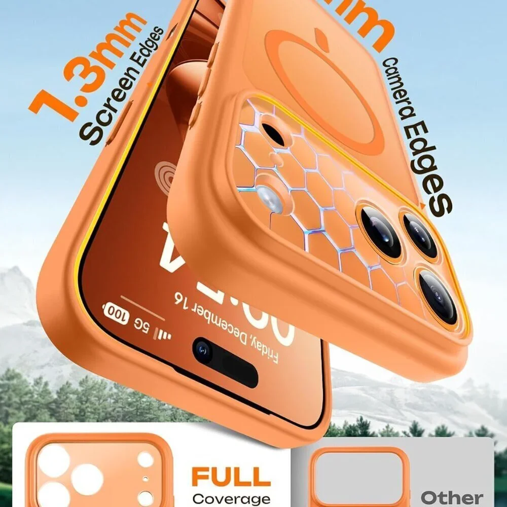 TOCOL for iPhone 17 Pro Case, Full Camera Protection, Built-in Magnetic Ring, Co